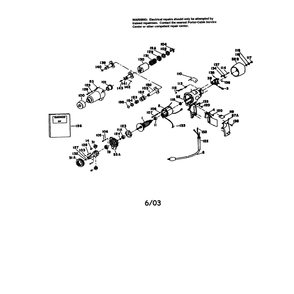 Impact Wrench Diagram and Parts List for 425  Porter Cable Wrench